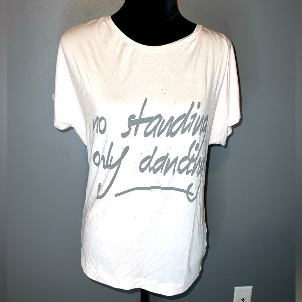 Sweaty Betty “No Standing Only Dancing” Open Back Shirt Womens Small Pink Top